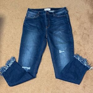 Free People Jeans frayed bottom